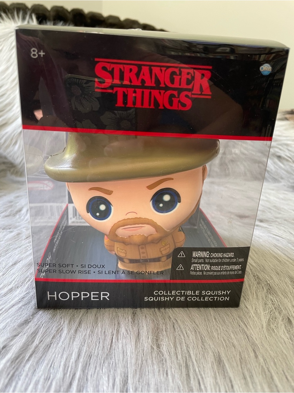 Netflix Stranger Things Collectible Hopper squishy figure.
